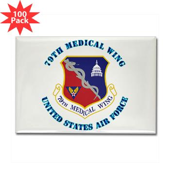 79MW - M01 - 01 - 79th Medical Wing with Text - Rectangle Magnet (100 pack)
