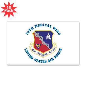 79MW - M01 - 01 - 79th Medical Wing with Text - Sticker (Rectangle 10 pk)