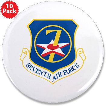 7AF - M01 - 01 - 7th Air Force - 3.5" Button (10 pack) - Click Image to Close