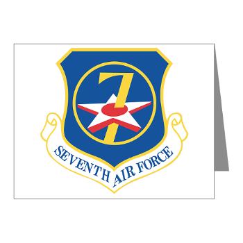 7AF - M01 - 02 - 7th Air Force - Note Cards (Pk of 20) - Click Image to Close