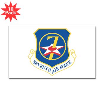 7AF - M01 - 01 - 7th Air Force - Sticker (Rectangle 10 pk)