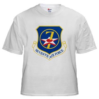 7AF - A01 - 04 - 7th Air Force - White t-Shirt