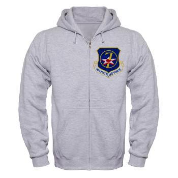7AF - A01 - 03 - 7th Air Force - Zip Hoodie - Click Image to Close
