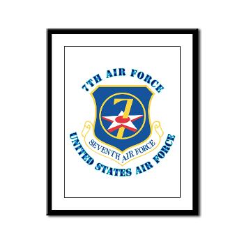 7AF - M01 - 02 - 7th Air Force with Text - Framed Panel Print
