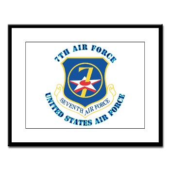 7AF - M01 - 02 - 7th Air Force with Text - Large Framed Print