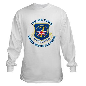 7AF - A01 - 03 - 7th Air Force with Text - Long Sleeve T-Shirt