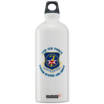 7AF - M01 - 03 - 7th Air Force with Text - Sigg Water Bottle 1.0L