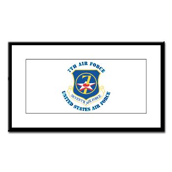 7AF - M01 - 02 - 7th Air Force with Text - Small Framed Print