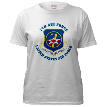 7AF - A01 - 04 - 7th Air Force with Text - Women's T-Shirt