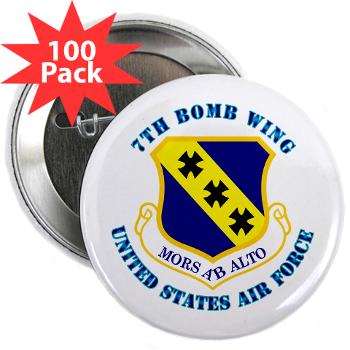 7BW - M01 - 01 - 7th Bomb Wing with Text - 2.25" Button (100 pack)