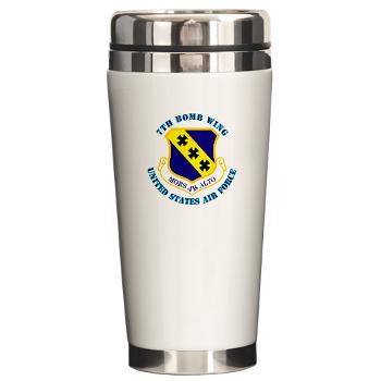 7BW - M01 - 03 - 7th Bomb Wing with Text - Ceramic Travel Mug - Click Image to Close