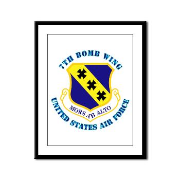 7BW - M01 - 02 - 7th Bomb Wing with Text - Framed Panel Print