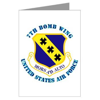 7BW - M01 - 02 - 7th Bomb Wing with Text - Greeting Cards (Pk of 10) - Click Image to Close