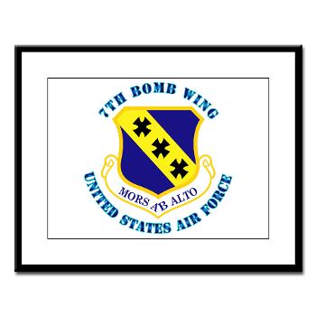7BW - M01 - 02 - 7th Bomb Wing with Text - Large Framed Print