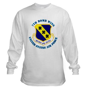 7BW - A01 - 03 - 7th Bomb Wing with Text - Long Sleeve T-Shirt
