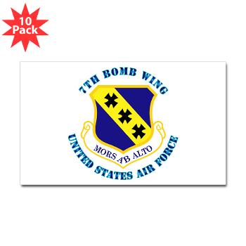 7BW - M01 - 01 - 7th Bomb Wing with Text - Sticker (Rectangle 10 pk)