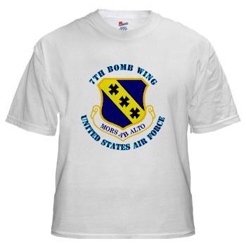 7BW - A01 - 04 - 7th Bomb Wing with Text - White t-Shirt