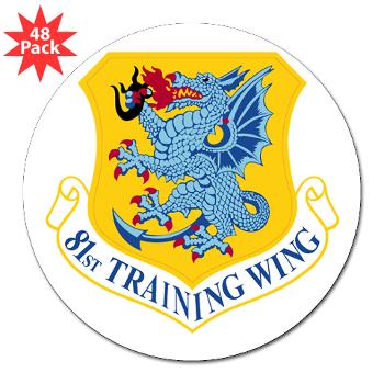 81TW - M01 - 01 - 81st Training Wing - 3" Lapel Sticker (48 pk)