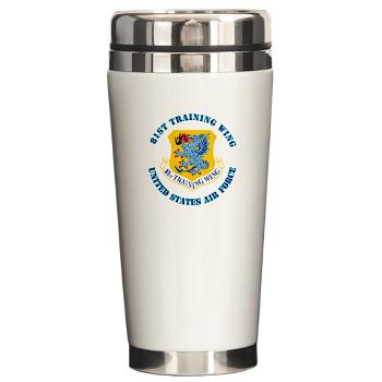 81TW - M01 - 03 - 81st Training Wing with Text - Ceramic Travel Mug - Click Image to Close