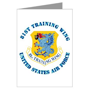 81TW - M01 - 02 - 81st Training Wing with Text - Greeting Cards (Pk of 10) - Click Image to Close