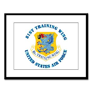 81TW - M01 - 02 - 81st Training Wing with Text - Large Framed Print