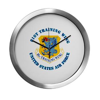 81TW - M01 - 03 - 81st Training Wing with Text - Modern Wall Clock