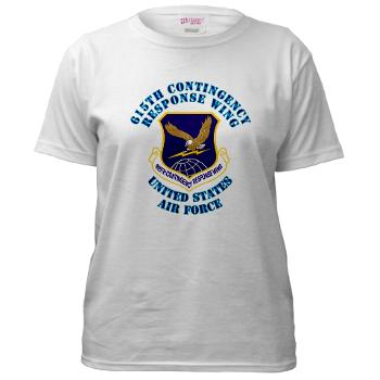 615CRW - A01 - 04 - 615th Contingency Response Wing with Text - Women's T-Shirt