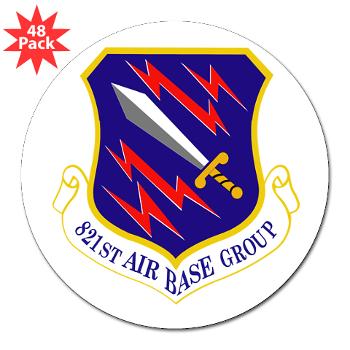 821ABG - M01 - 01 - 821st Air Base Group - 3" Lapel Sticker (48 pk)