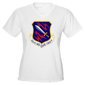 821ABG - A01 - 04 - 821st Air Base Group - Women's V-Neck T-Shirt