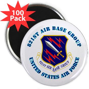 821ABG - M01 - 01 - 821st Air Base Group with Text - 2.25" Magnet (100 pack)