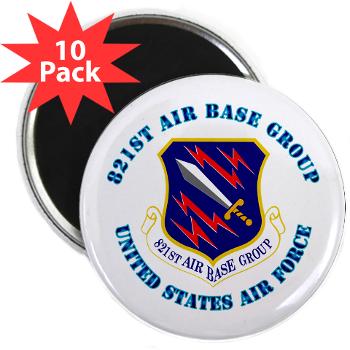 821ABG - M01 - 01 - 821st Air Base Group with Text - 2.25" Magnet (10 pack) - Click Image to Close