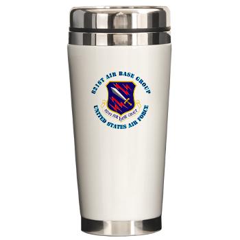 821ABG - M01 - 03 - 821st Air Base Group with Text - Ceramic Travel Mug