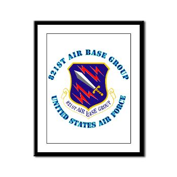821ABG - M01 - 02 - 821st Air Base Group with Text - Framed Panel Print - Click Image to Close