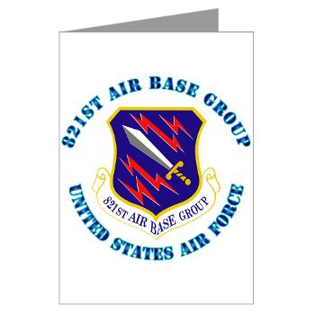 821ABG - M01 - 02 - 821st Air Base Group with Text - Greeting Cards (Pk of 10)