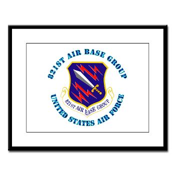 821ABG - M01 - 02 - 821st Air Base Group with Text - Large Framed Print