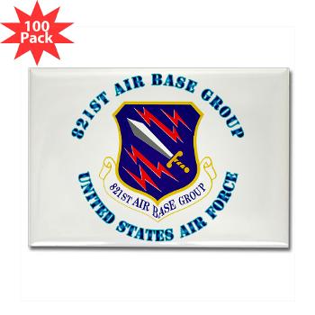 821ABG - M01 - 01 - 821st Air Base Group with Text - Rectangle Magnet (10 pack)