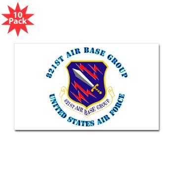 821ABG - M01 - 01 - 821st Air Base Group with Text - Sticker (Rectangle 10 pk)