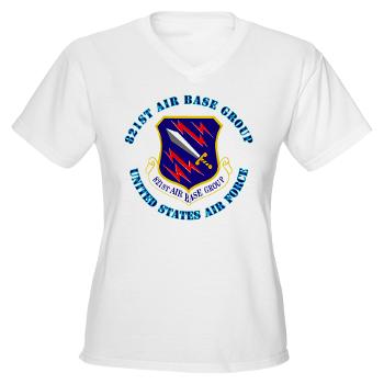 821ABG - A01 - 04 - 821st Air Base Group with Text - Women's V-Neck T-Shirt