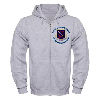 821ABG - A01 - 03 - 821st Air Base Group with Text - Zip Hoodie