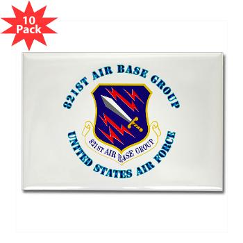 821ABG - M01 - 01 - 821st Air Base Group with Text - Rectangle Magnet (10 pack)