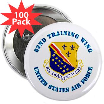 82TW - M01 - 01 - 82nd Training Wing with Text - 2.25" Button (10 pack)