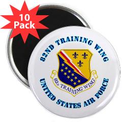 82TW - M01 - 01 - 82nd Training Wing with Text - 2.25" Magnet (10 pack)