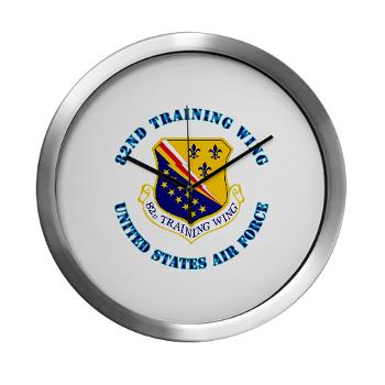 82TW - M01 - 03 - 82nd Training Wing with Text - Modern Wall Clock