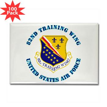 82TW - M01 - 01 - 82nd Training Wing with Text - Rectangle Magnet (100 pack)