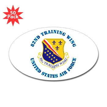 82TW - M01 - 01 - 82nd Training Wing with Text - Sticker (Oval 10 pk)