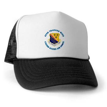 82TW - A01 - 02 - 82nd Training Wing with Text - Trucker Hat - Click Image to Close