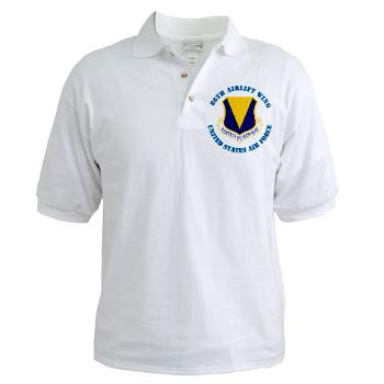 86AW - A01 - 04 - 86th Airlift Wing with Text - Golf Shirt