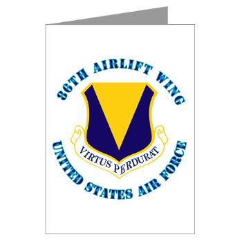 86AW - M01 - 02 - 86th Airlift Wing with Text - Greeting Cards (Pk of 10) - Click Image to Close