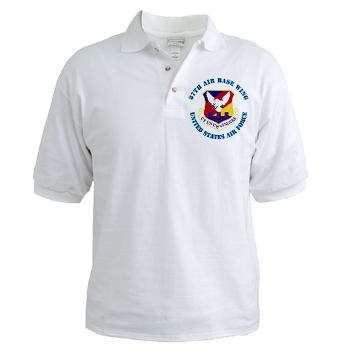 87ABW - A01 - 04 - 87th Air Base Wing with Text - Golf Shirt