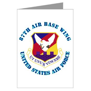 87ABW - M01 - 02 - 87th Air Base Wing with Text - Greeting Cards (Pk of 10)